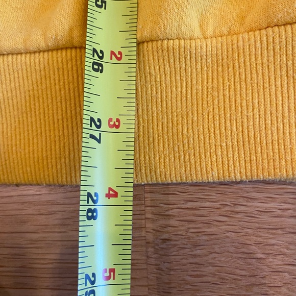 PAC-MAN Yellow Hooded Sweatshirt w Large Chenille PAC-MAN Patch / Unisex M - Picture 11 of 11